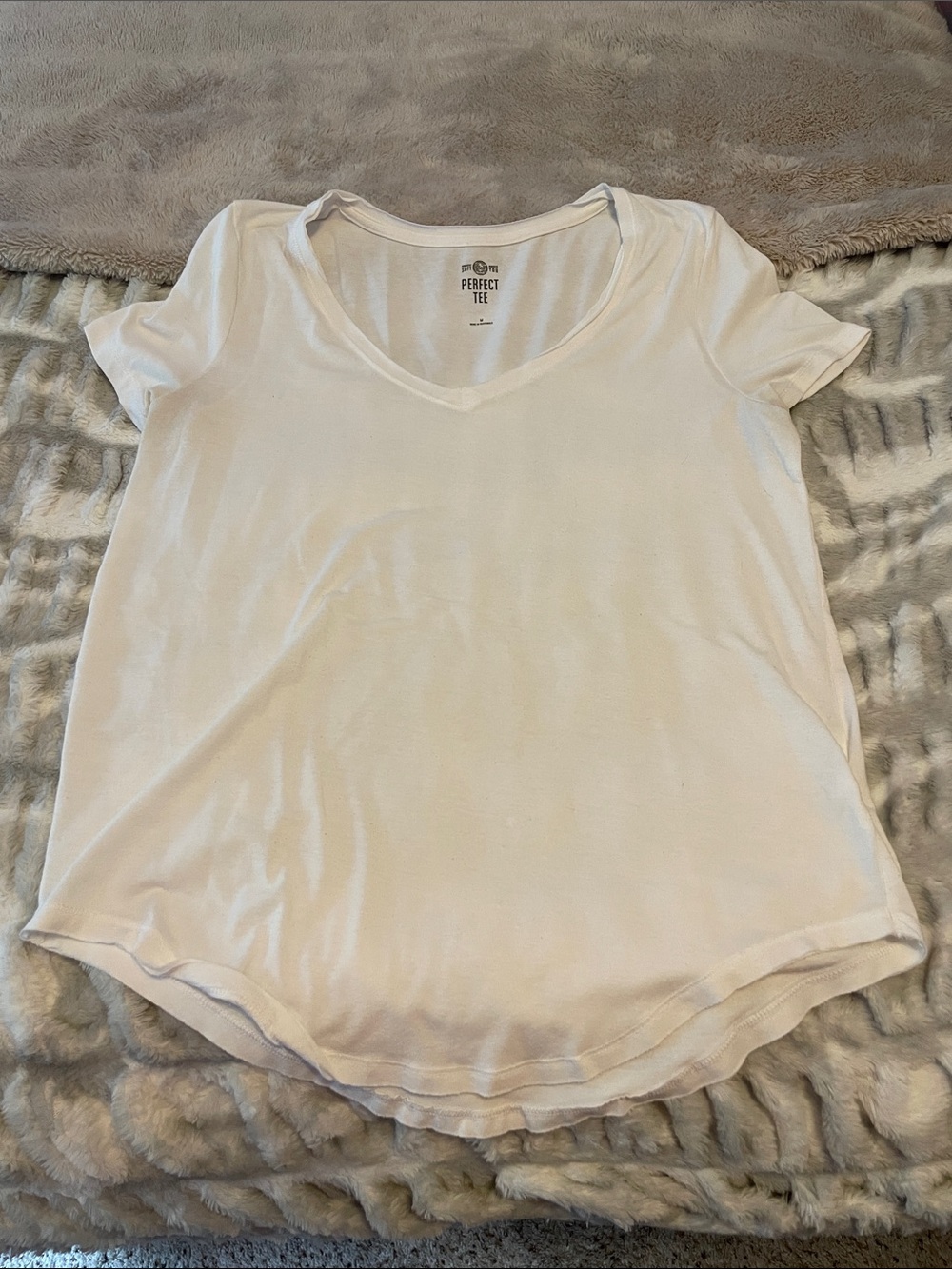 V-Neck Women's T-Shirt in White